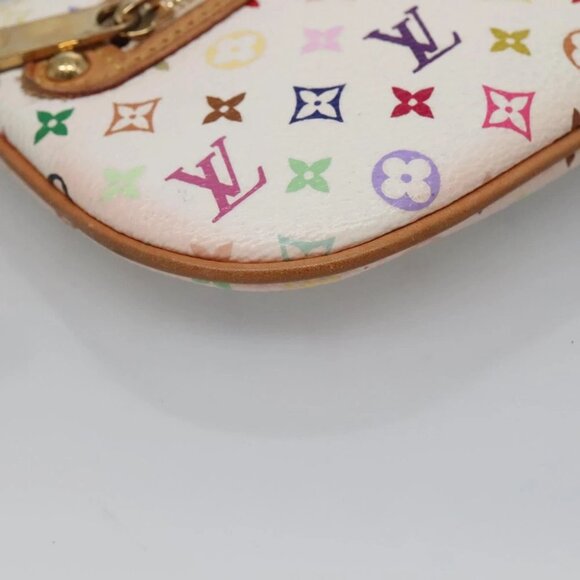 LOUIS VUITTON Monogram Multicolor Pochette MM Pouch White - Picture 10 of 16